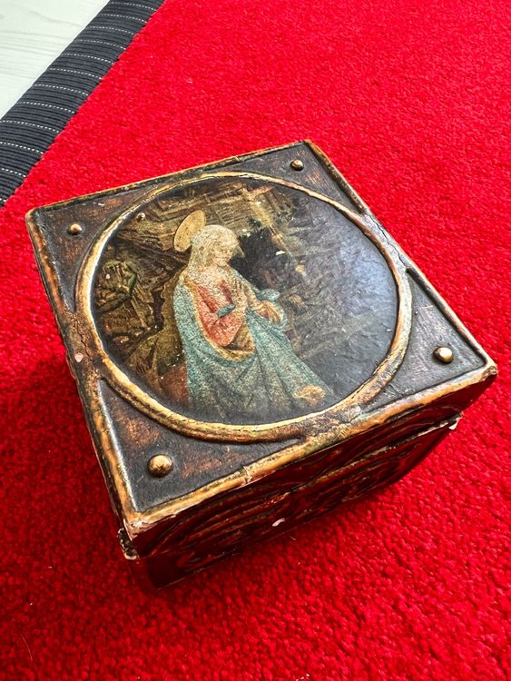 Alte Holz Schatulle Schachtel Box Sakral Religion JESUS (Gebraucht) in ...