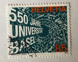 Nr.1348 mit Stempel 550 Jahre Universität Basel 2010  