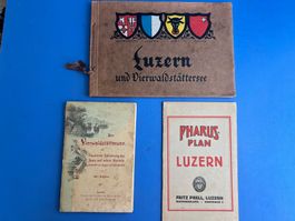 3 Prospekte Luzern und der Vierwaldstättersee 1907