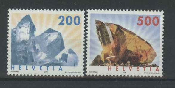Tutti i francobolli: 2002, Dauermarken Mineralien ** – Usato da Willisau venduto da Vollstempel