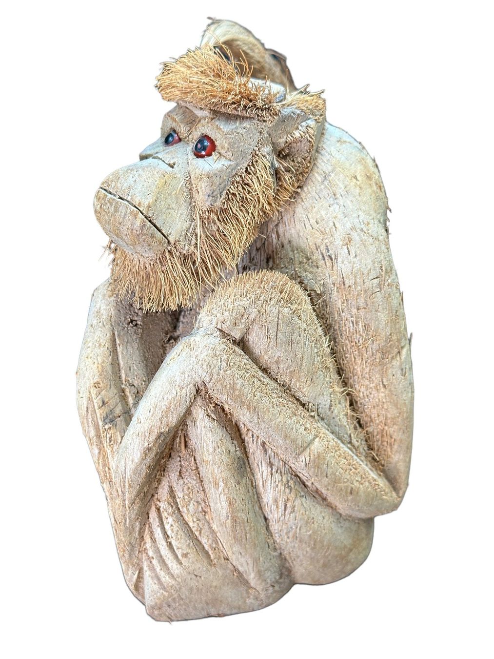 Sculture & Statue: Singe en coque de noix de coco de Ceylan sculpté à la main – Usato da Morges venduto da magicle 6
