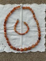 Kette und Armband oranger Achat