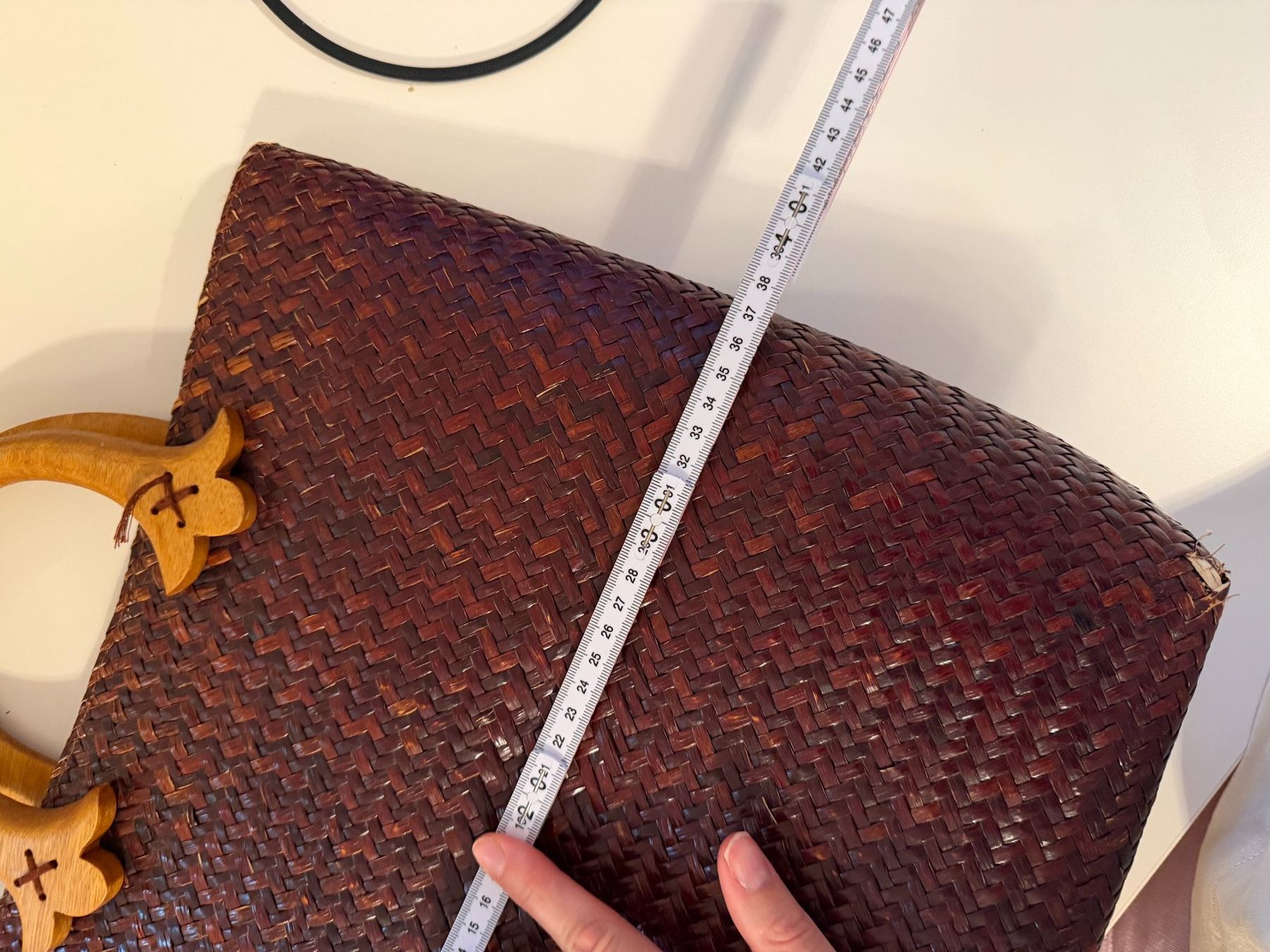 Borse da donna: Wunderschöne Vintage Rattan Tasche mit Holzgriff – Usato da Arosa venduto da MissGipsy 3