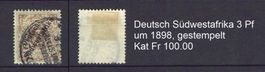 Deutsche Post in Südwestafrika um 1898, gest