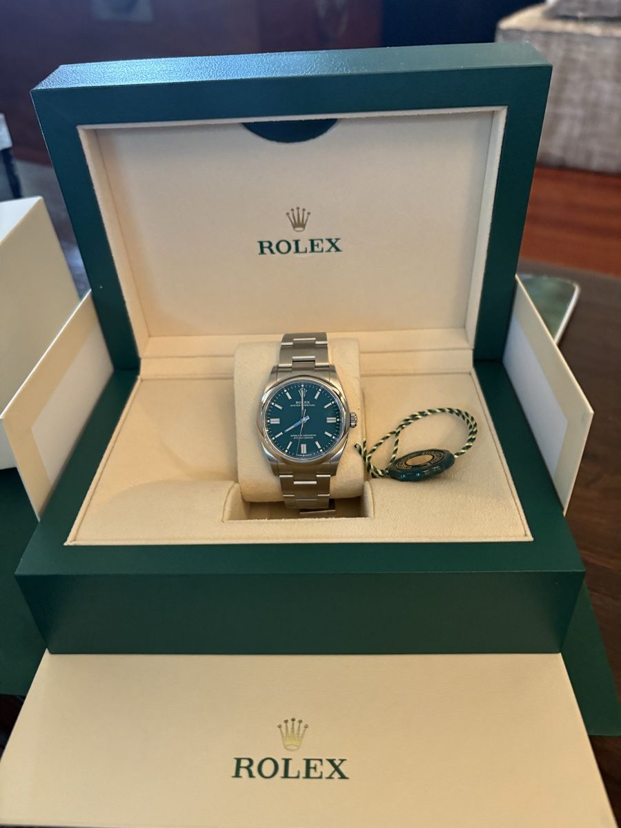 Rolex Uhren: Rolex Oyster Perpetual 36 grün – Neu (gemäss Beschreibung) aus Zürich von Nick345