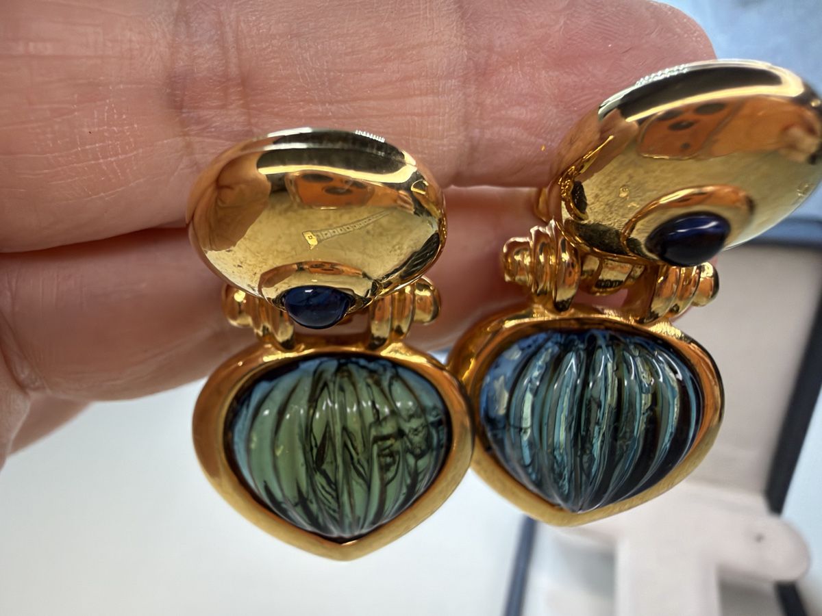 Orecchini pendenti & Orecchini a lobo: Vintage Ohrringe Clips Luxus Modeschmuck – Usato da Lamone venduto da LaCantinaMagica 2