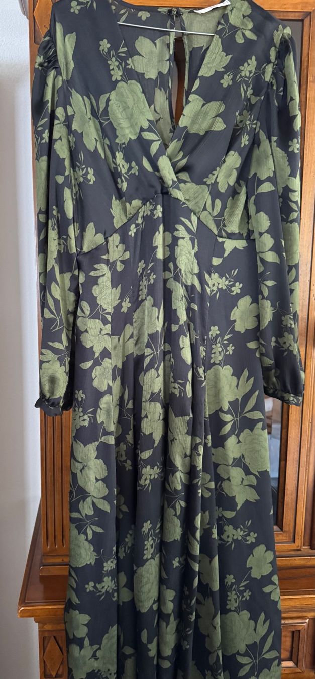 Mango Vestiti: Mango Kleid, lang, grün/schwarz, Gr.M – Nuovo (secondo la descrizione) da Baden venduto da Sakilili