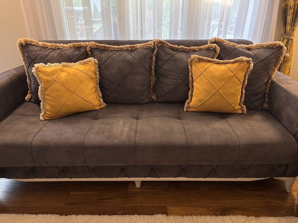 Sofas: Elegante Sofagruppe in Grau und Top Zustand  – Gebraucht aus Wittenbach von med_b26s 2
