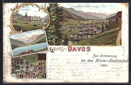 Litho Davos, Kinder-Kostümfest 1901, Sa