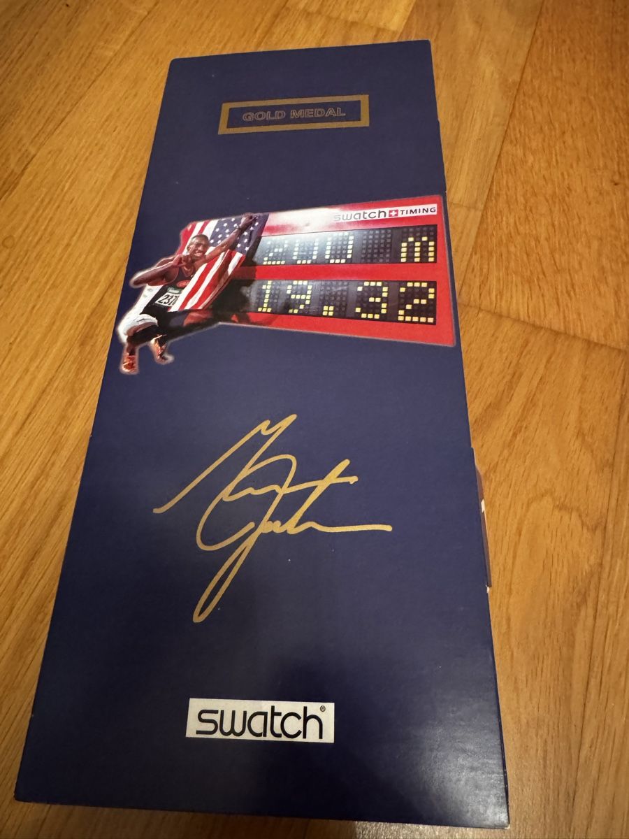 Swatch Orologi: Swatch - Chrono Michael Johnson – Nuovo e nell'imballaggio originale da Stallikon venduto da Sfc 1