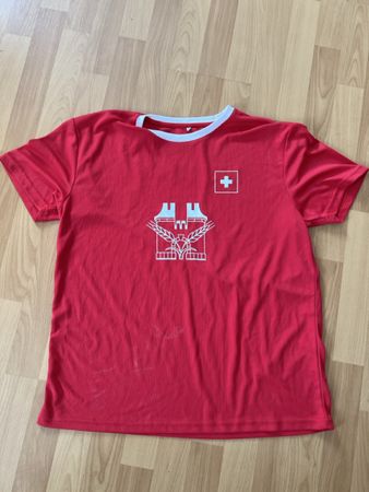 Schweizer T-Shirt Rot Grösse L mit Aufdruck, Sommer 2023