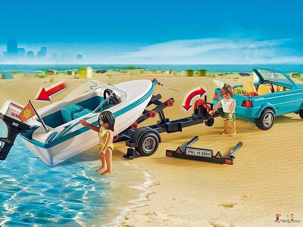 Playmobil Giocattoli: Playmobil Summer Fun Pickup mit Speedboot 71589 – Nuovo e nell'imballaggio originale da Birsfelden venduto da der-Wegweiser 4