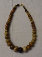 *** Halsband Perlenkette Grünbraun **TOP***
