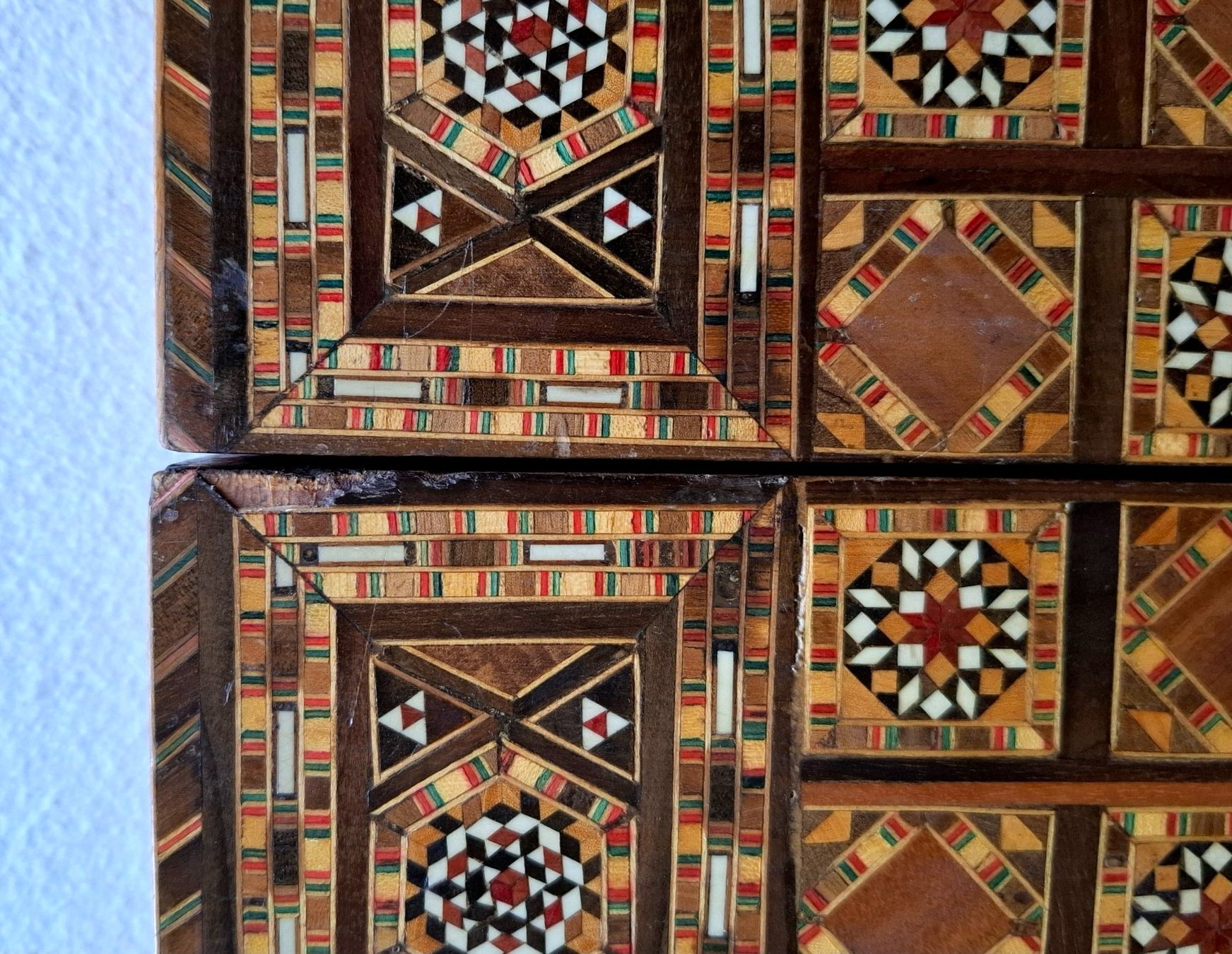 Jeux: VINTAGE BACKGAMMON / SCHACH KASSETTE, INTARSIEN – D'occasion à Grüningen par Kartensammler 5