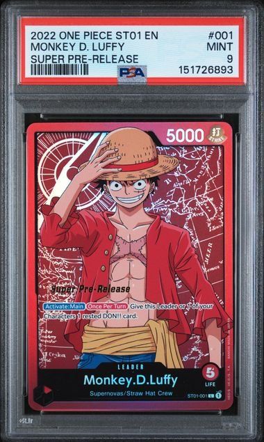 Bandai Carte collezionabili: MONKEY D. LUFFY SUPER PRE-RELEASE Leader – Nuovo (secondo la descrizione) da Bützberg venduto da RFC2549