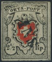 1850 - Orts Post · o K - Stabstempel - Ins BE