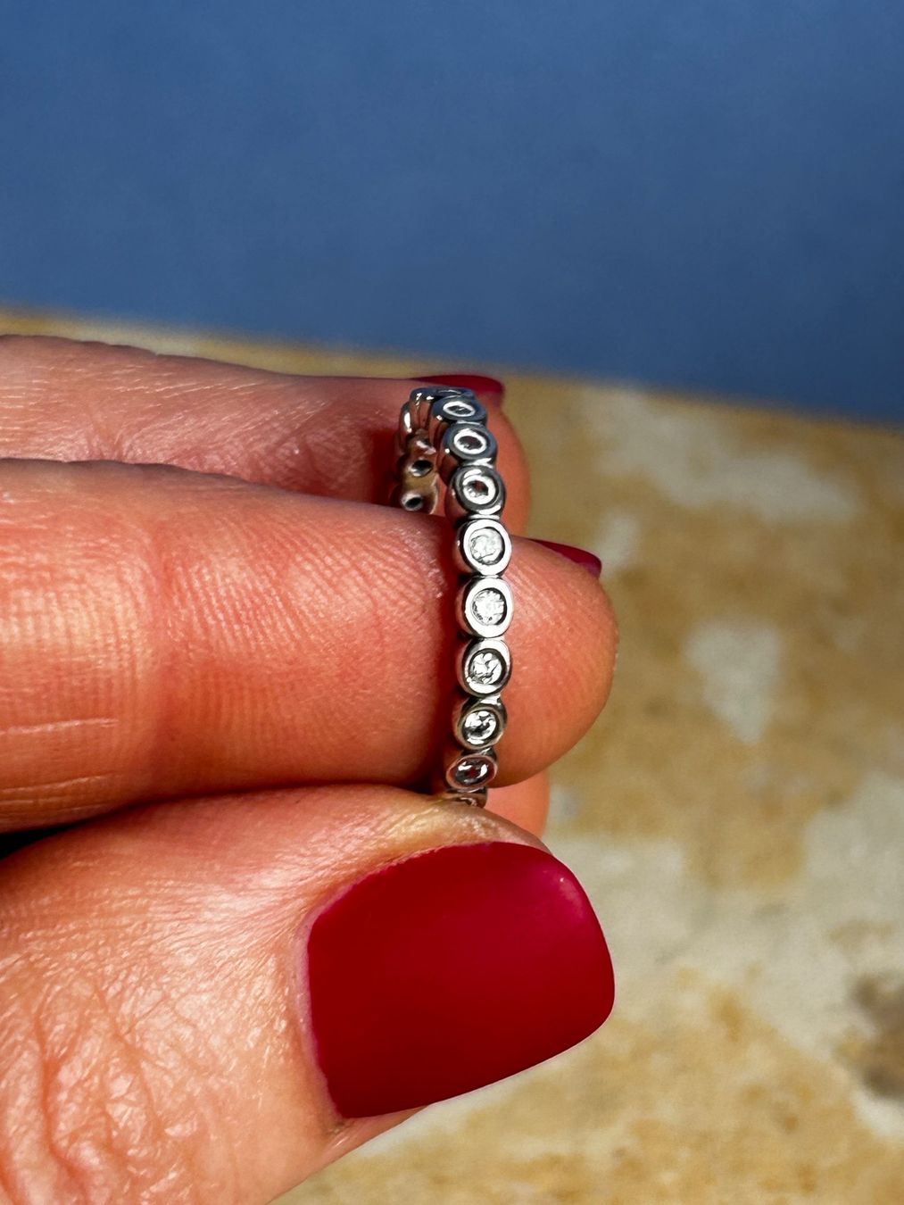 Ringe: Silberring weisser Kranz (52) – Gebraucht aus Laufen von Bellebellezza 2