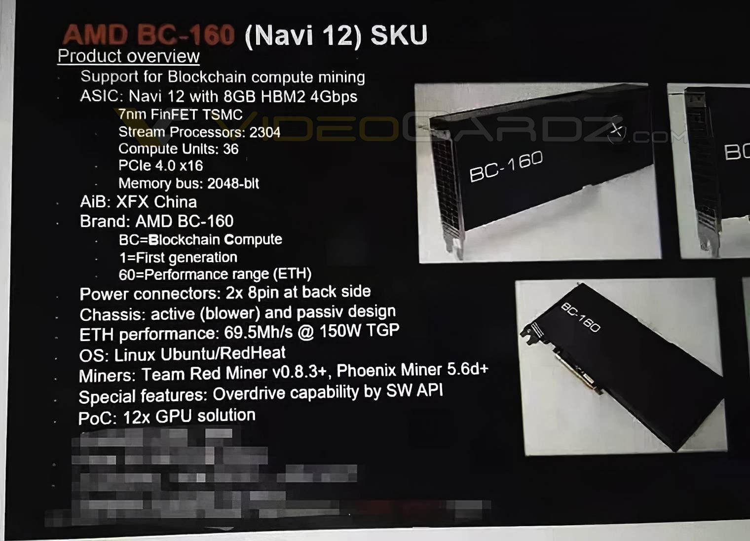 Schede grafiche: 4x AMD XFX BC-160 Grafikkarte für Multi AI oder Mining – Usato da Wettingen venduto da Schabernack_sam 6