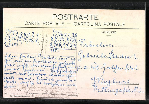 Cartoline postali: Interlaken, Partie mit Terminus Hotel Ba – Usato da Berlin venduto da bartko-reher 1