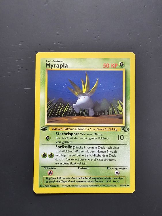 Pokémon Carte collezionabili: Myrapla 1. Edition 58/64 Deutsch Jungle Pokemon Karte – Usato da oberbuchsiten venduto da thug4