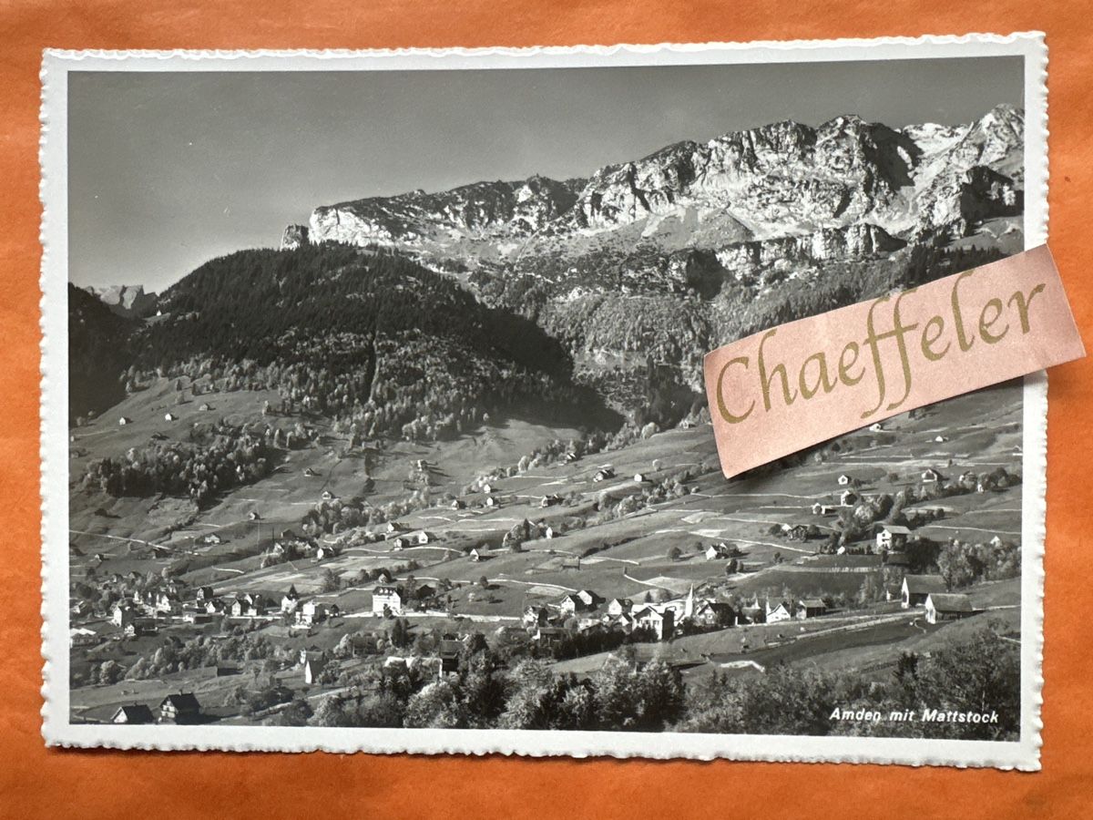 Cartoline postali: 1944 Amden, mit Mattstock – Usato da Zürich venduto da Chaeffeler