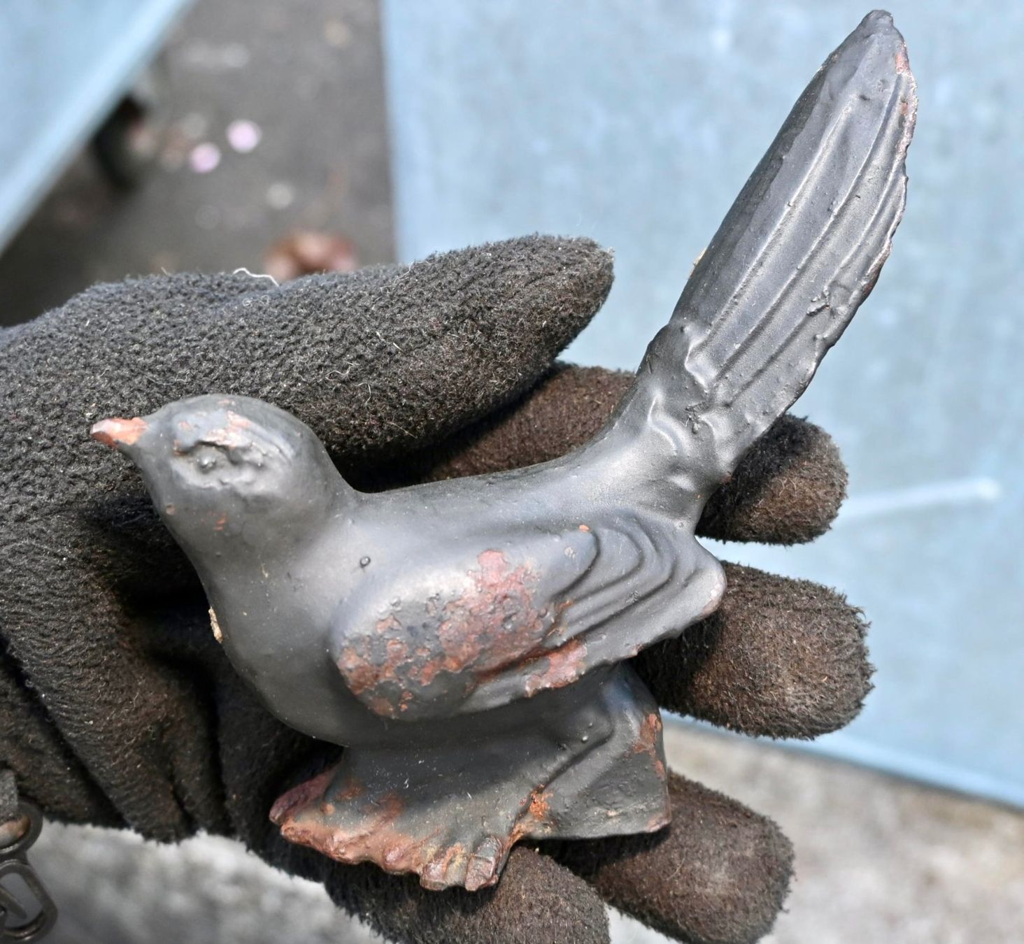 Figuren: alter GUSSEISEN Vogel gartenfigur etc A – Gebraucht aus Pfaffhausen von mono_rec 3