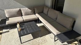 Grosse Gartenlounge Taupe | wie neu