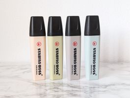 STABILO BOSS Original Textmarker, 4er Set, Pastell Natural