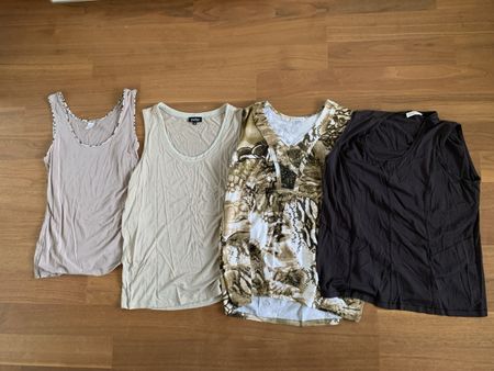 4er Set Sommer Tops, Tanktops, Grösse M-XL, Damen