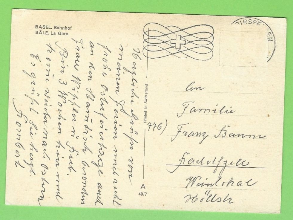 Cartoline postali: Basel, Bahnhof – Usato da Zürich venduto da t24_de 1