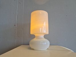 1x IKEA Lykta Opalglas Handmade Tischleuchte Desk Lamp weiss