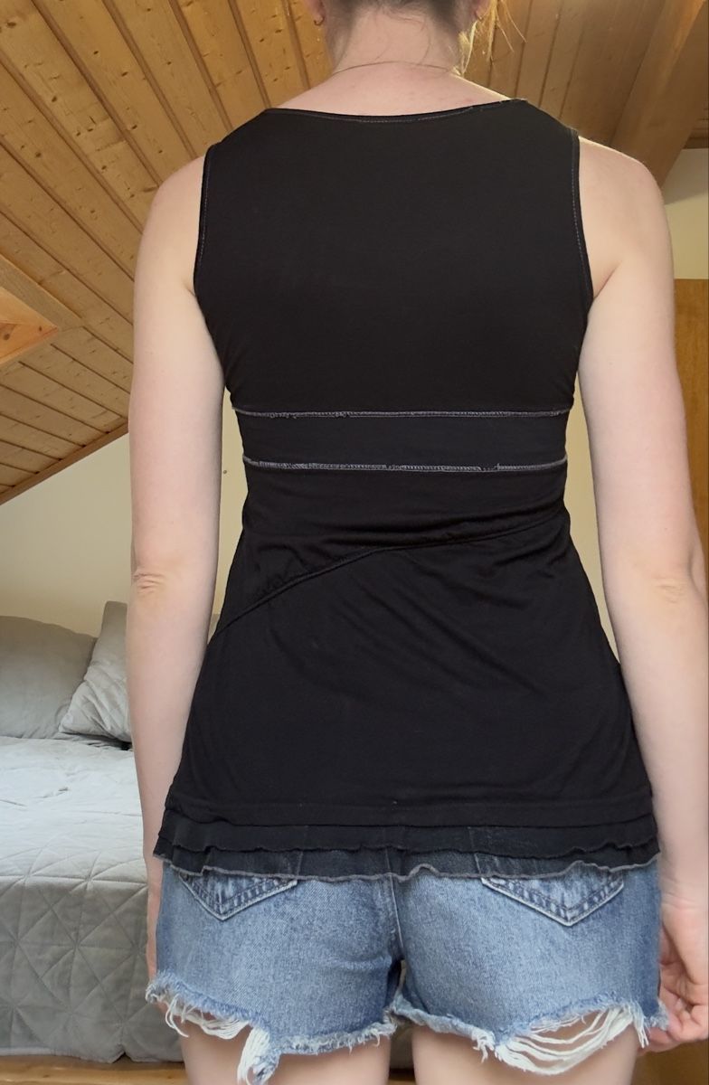 Top: Top Cache Cache Y2K noir style fairycore S/M – Usato da Vuippens venduto da Anna_as 1