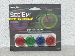 Nite Ize See'Em Mini LED Speichenlichter 4er Set neu
