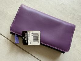 Portemonnaie Leder Violett Mywalit Damen neuwertig