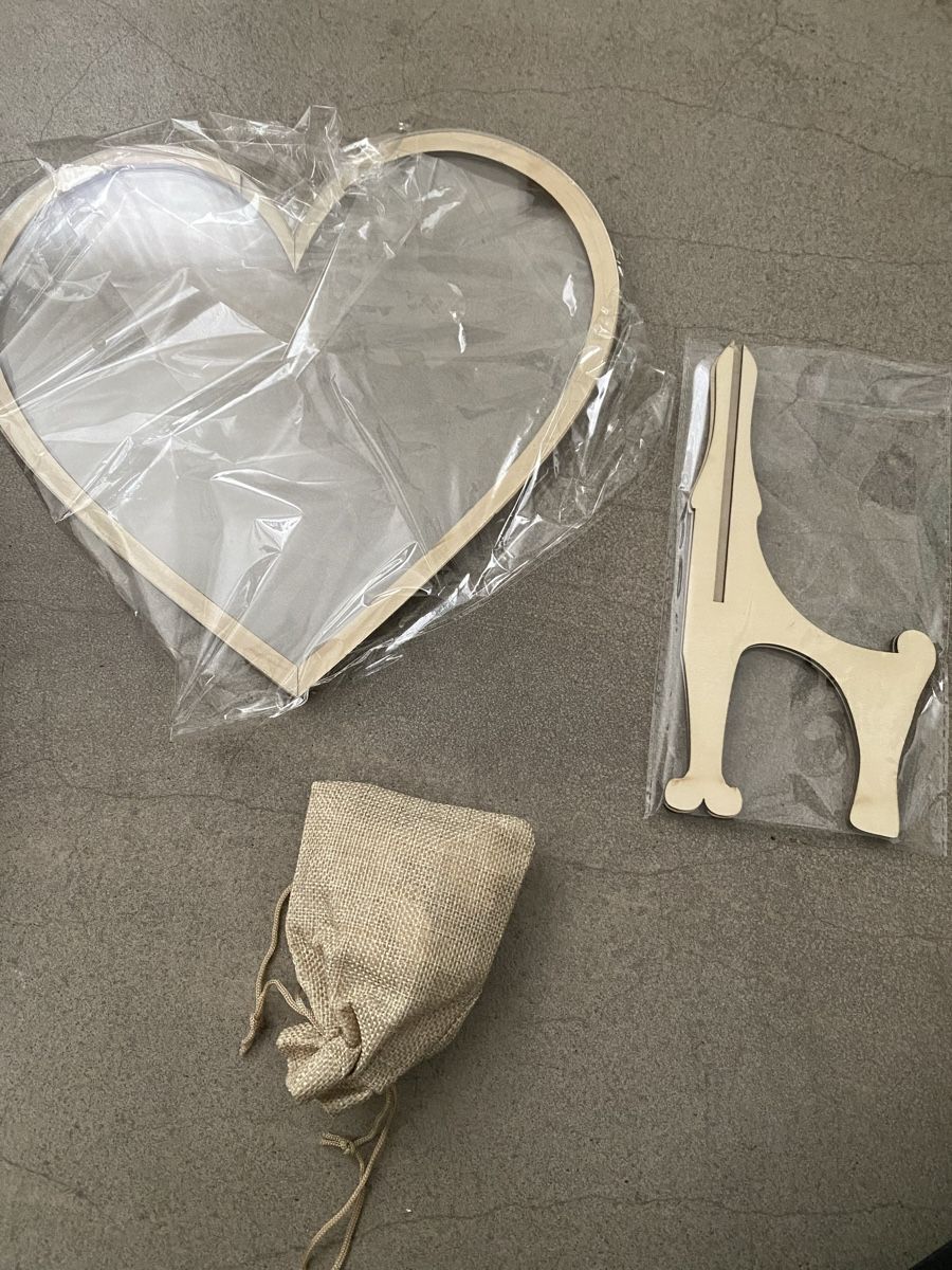 Kit bricolage: Holzherz Hochzeit Gästespiel, errinnerung – Nuovo e nell'imballaggio originale da Emmen venduto da H.Bettina 2