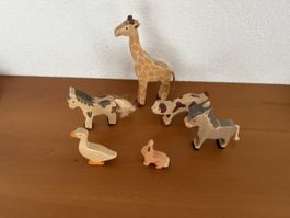 Holztiger Spielfiguren Set 6 Tiere.