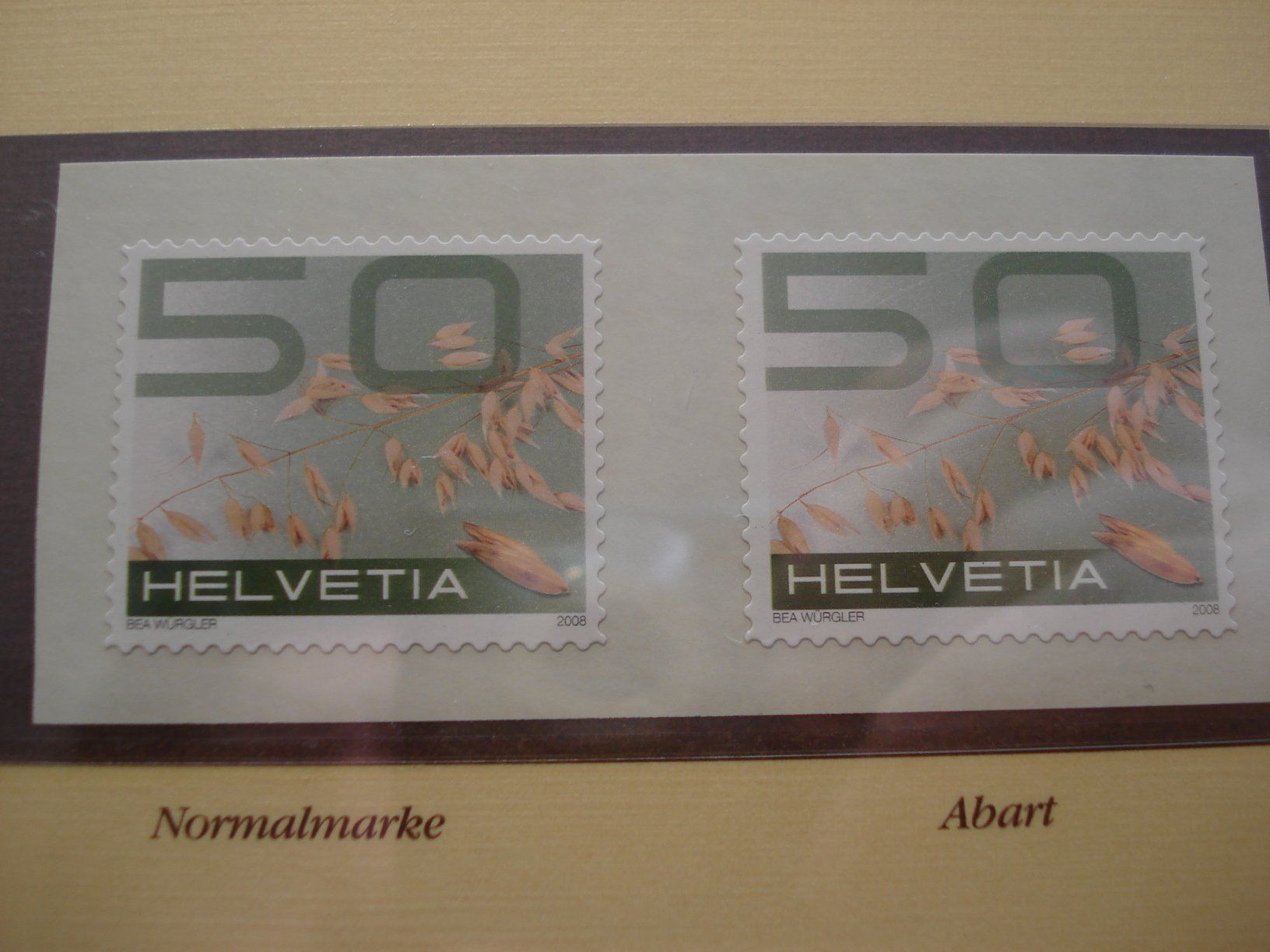 Tutti i francobolli: Abart "Getreide" 50 Rp, 2008 **, Schwarzer Punkt in E – Usato da Niederwil AG venduto da morostahu 1