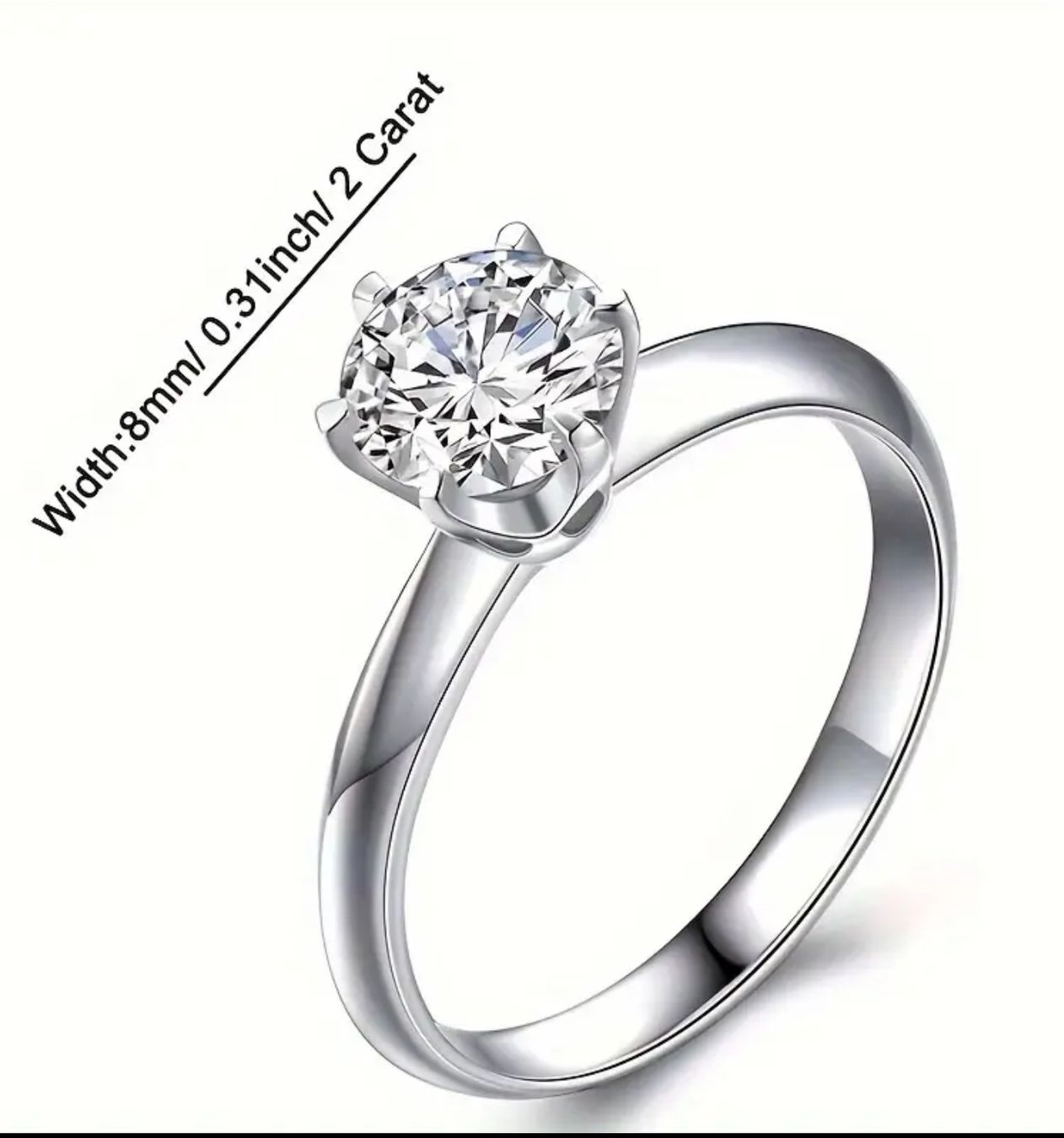Ringe: 1 Stk. Eleganter 2 Karat Zirkonia Ring – Neu und originalverpackt aus Kehrsatz von Matumbaaa 2