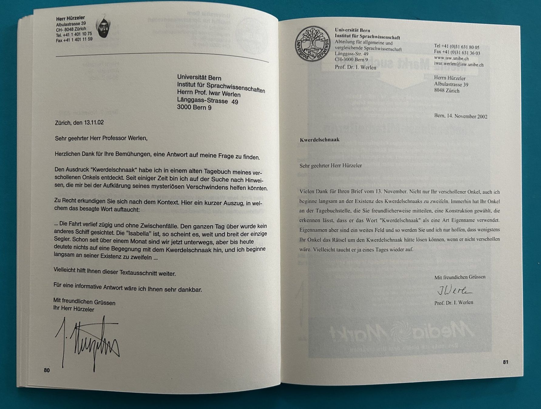 Bücher: NONSENSBRIEFSAMMLUNG – Gebraucht aus Zürich von Domus09 6