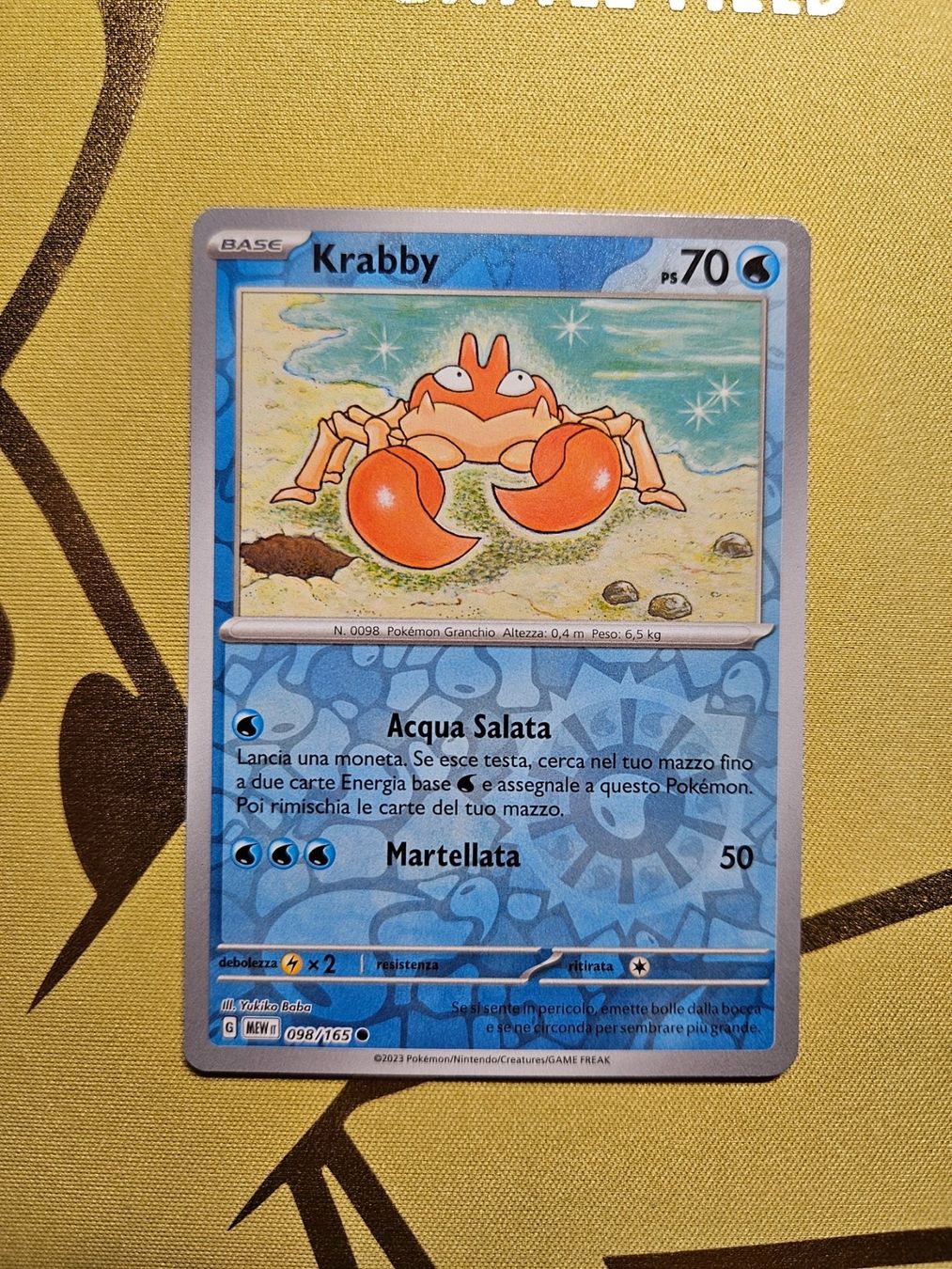 Pokémon Carte collezionabili: 151 - Krabby – Usato da Bellinzona venduto da Pokemarco