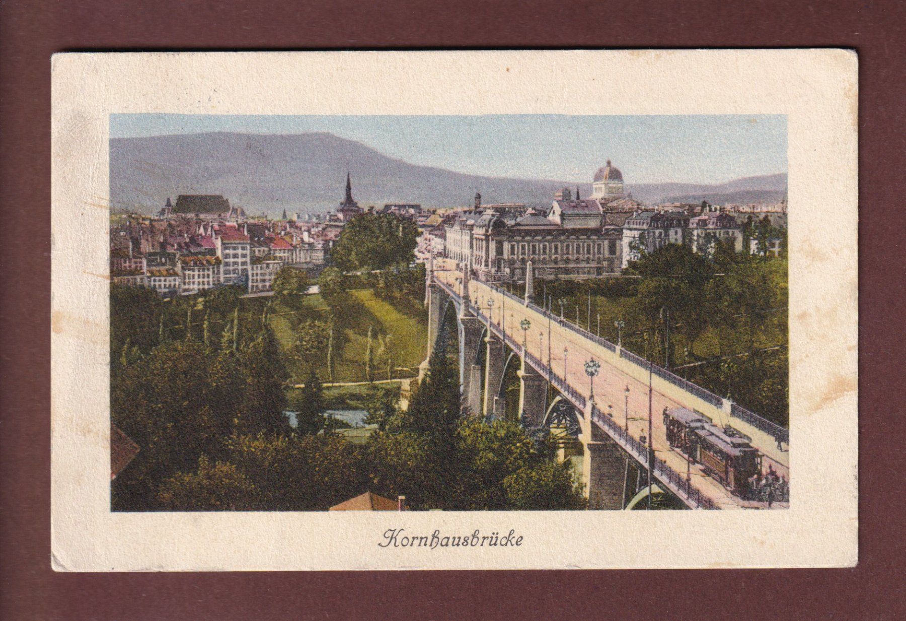 Cartoline postali: BERN - Kornhausbrücke - 19¨11 – Usato da Pully venduto da nicecards-shop
