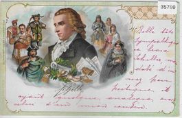Friedrich Schiller Schriftsteller - Litho