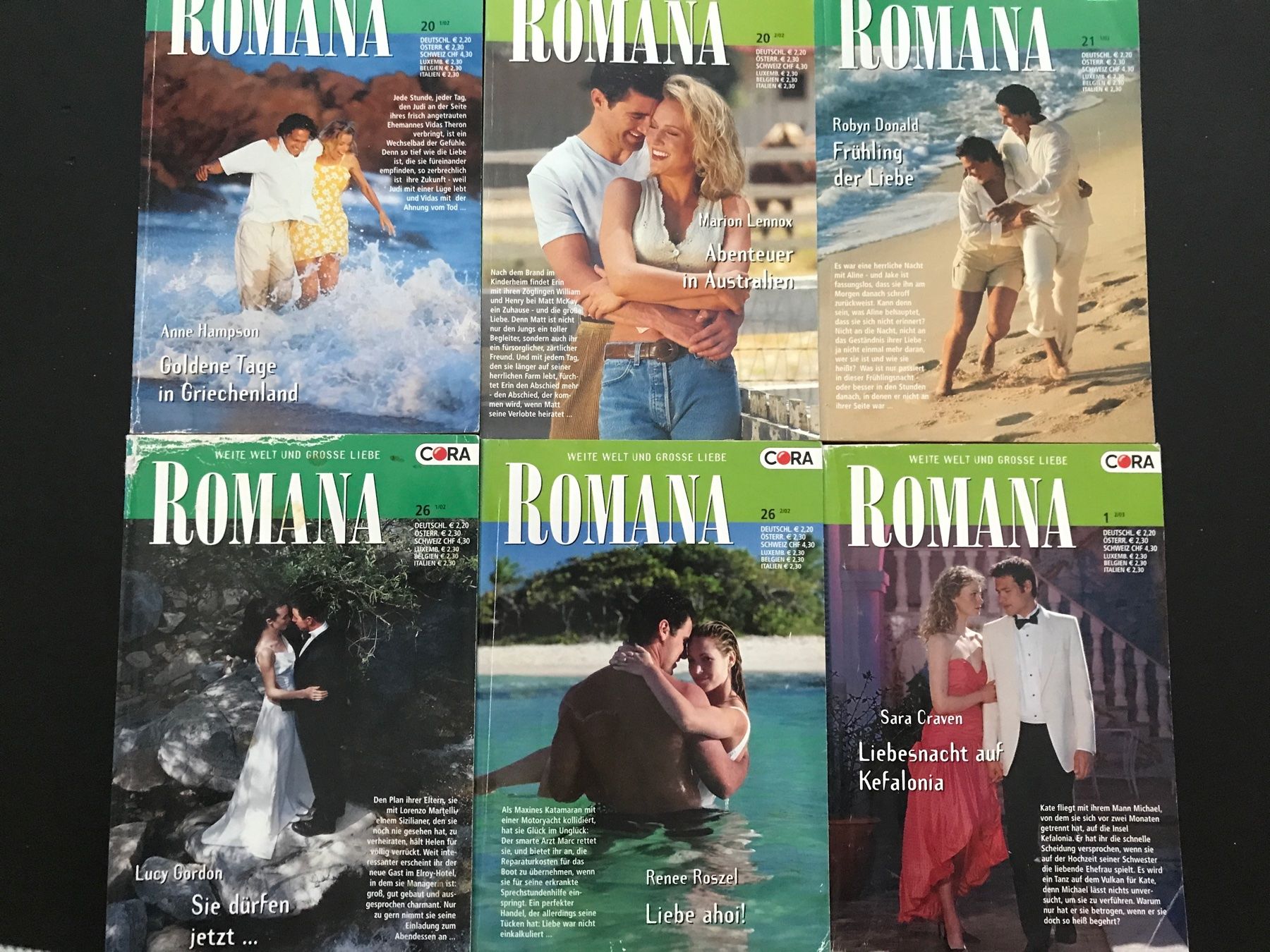Libri: 6 Romana Romane/ Cora Verlag – Usato da Abtwil SG venduto da mutts1