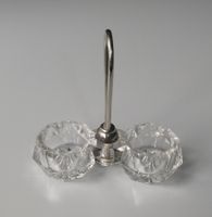 antike Salz Pfeffer Menage Glas