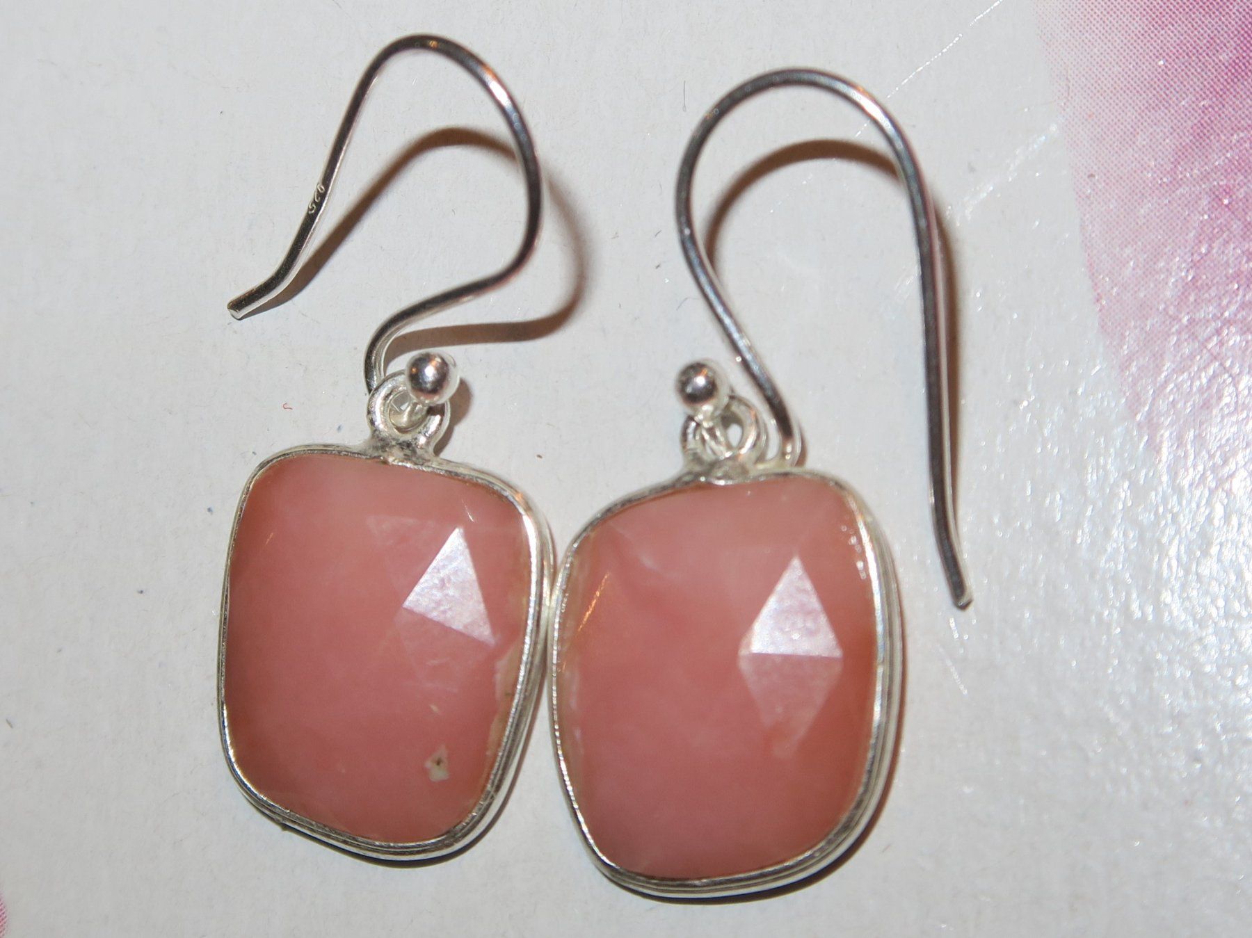 Orecchini pendenti & Orecchini a lobo: Ohrringe Pink OPAL 925 Silber – Nuovo e nell'imballaggio originale da Visp venduto da steinschmuckwelt
