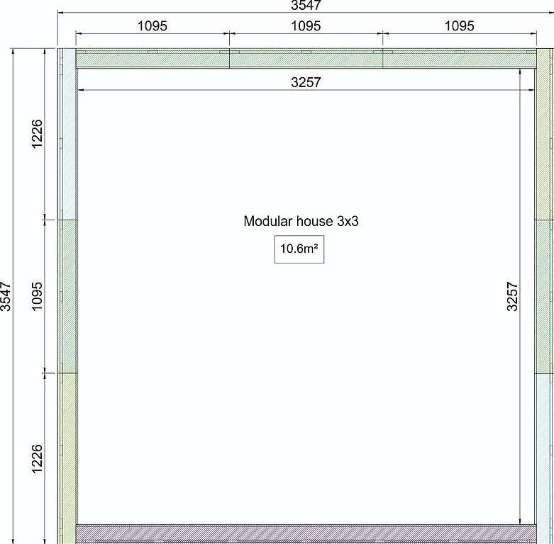 Casette da giardino & serre: Modulhaus 3 x 3 Meter / WPMH33 – Usato da St. Gallen venduto da Spa_at_Home911 6