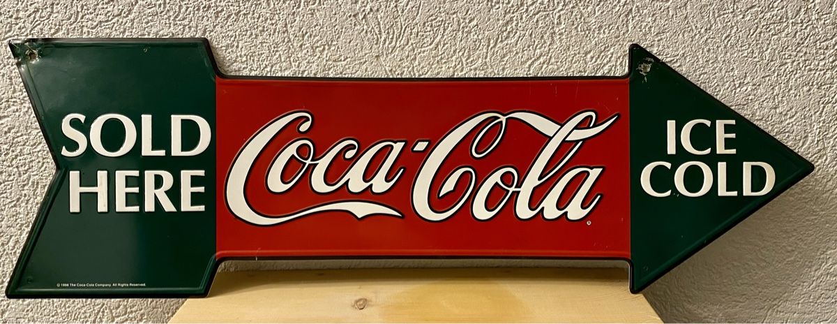 Coca-Cola Insegne: Blechschild Coca Cola, antik – Usato da Murten venduto da Defender10