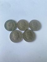 5 x 10 Rappen Stücke ab 1881 - 1895