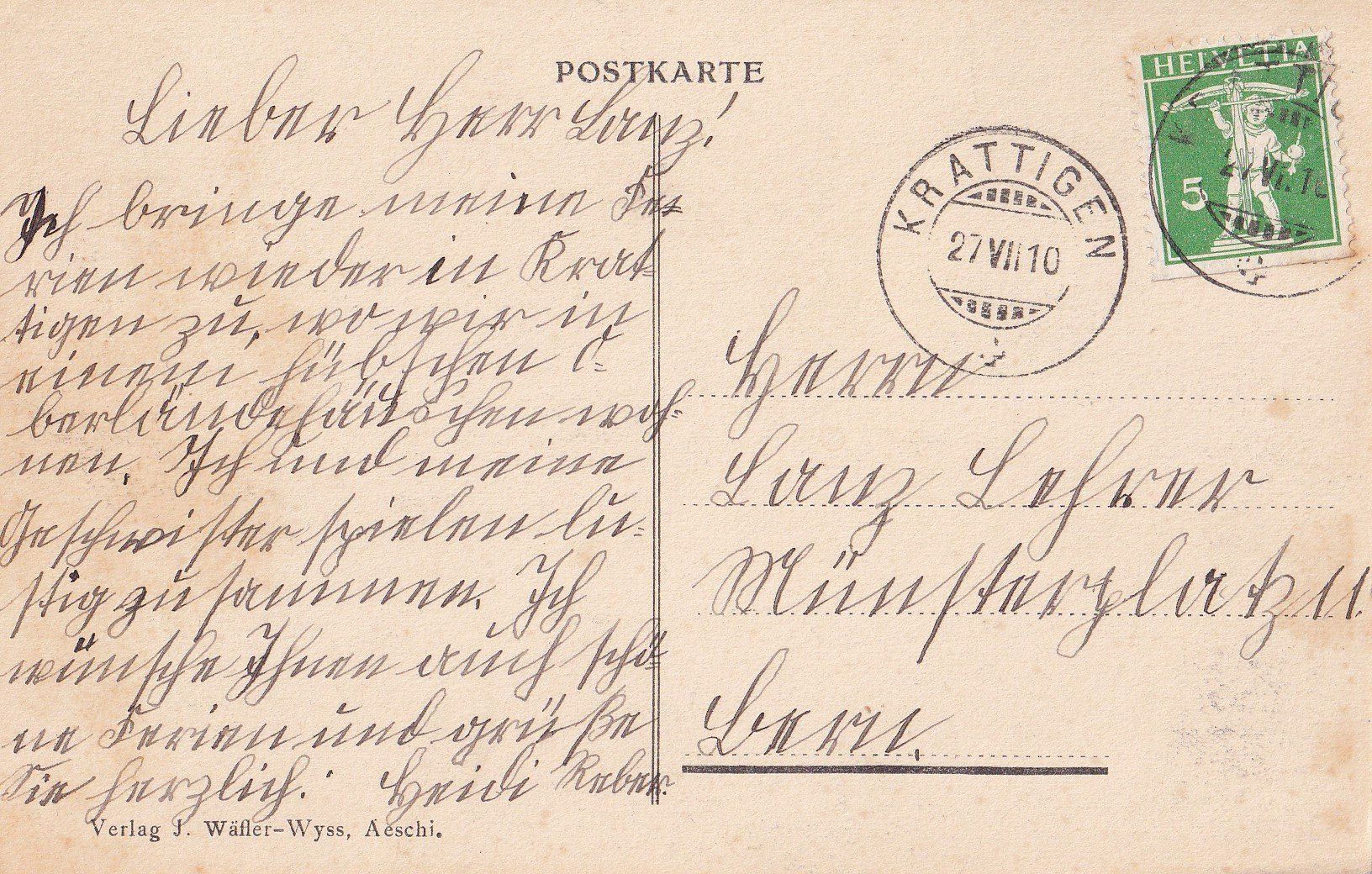 Cartoline postali: Krattigen Teilansicht – Usato da Olten venduto da clotaldi 1
