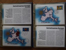 Album mit 12 Numisbriefen "Gemeinsames Europa"